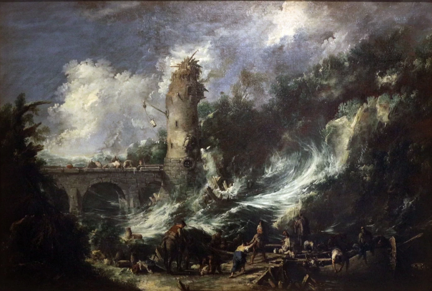 Burrasca con ponte e torre - Castello Sforzesco, Milano
